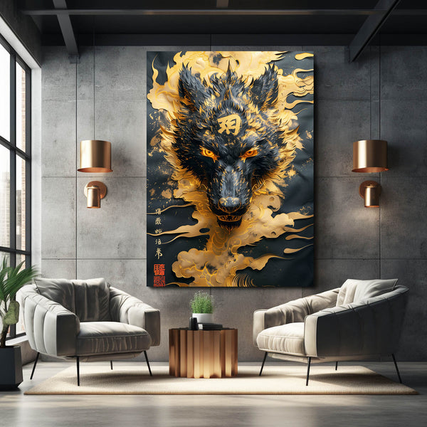 Devil Art Canvas Wolf   | MusaArtGallery™