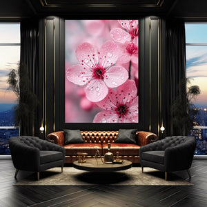 Dew Pink Cherry Blossom Flower Art