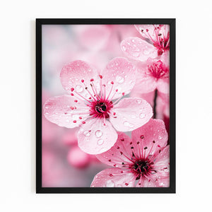 Dew Pink Cherry Blossom Flower Art