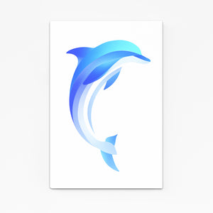 Digital Blue Dolphin Art