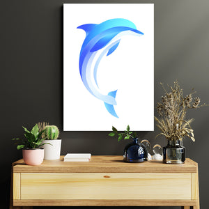 Digital Blue Dolphin Art
