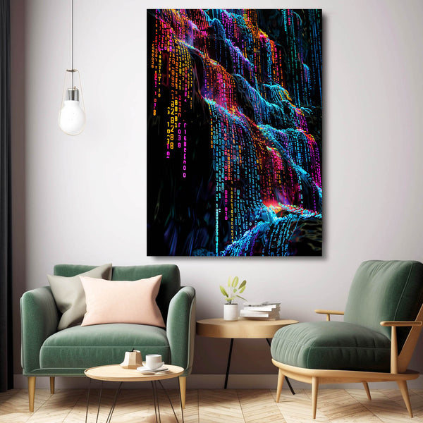 Digital Cascade Cyberpunk Art | MusaArtGallery™