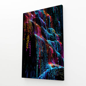 Digital Cascade Cyberpunk Art | MusaArtGallery™