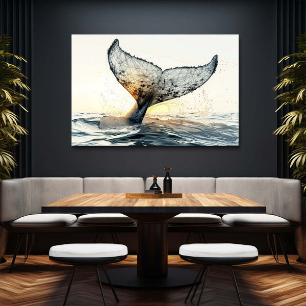 Digital Horizon Whale Art | MusaArtGallery™