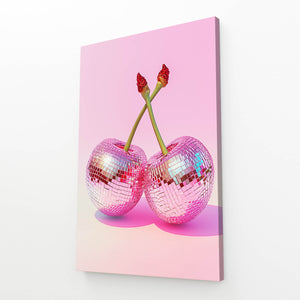 Disco Cherries Pink Abstract Art | MusaArtGallery™