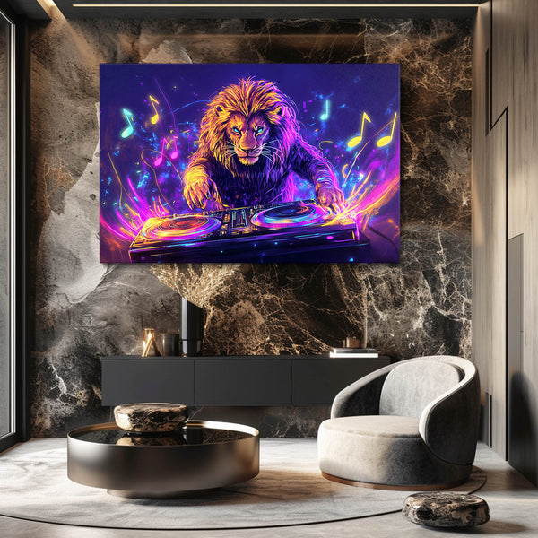 DJ Vibes Lion Wall Art | MusaArtGallery™