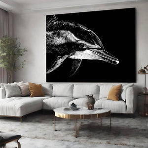 Dolphin Art Black
