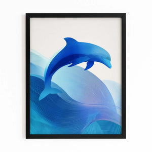 Dolphin Art Blue