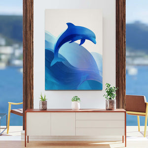 Dolphin Art Blue