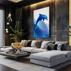 Dolphin Art Blue