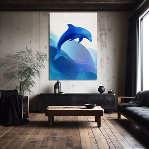 Dolphin Art Blue