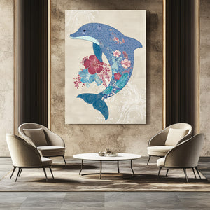 Dolphin Art Floral