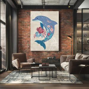 Dolphin Art Floral