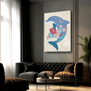 Dolphin Art Floral