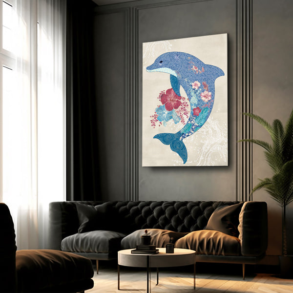 Dolphin Art Floral