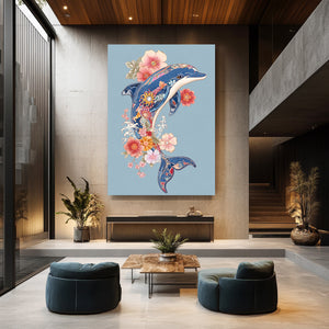 Dolphin Art Flower