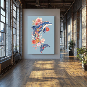 Dolphin Art Flower