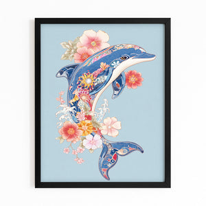 Dolphin Art Flower