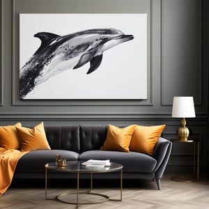 Dolphin Art Grey