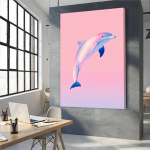 Dolphin Art Pink