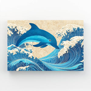 Dolphin Art Retro