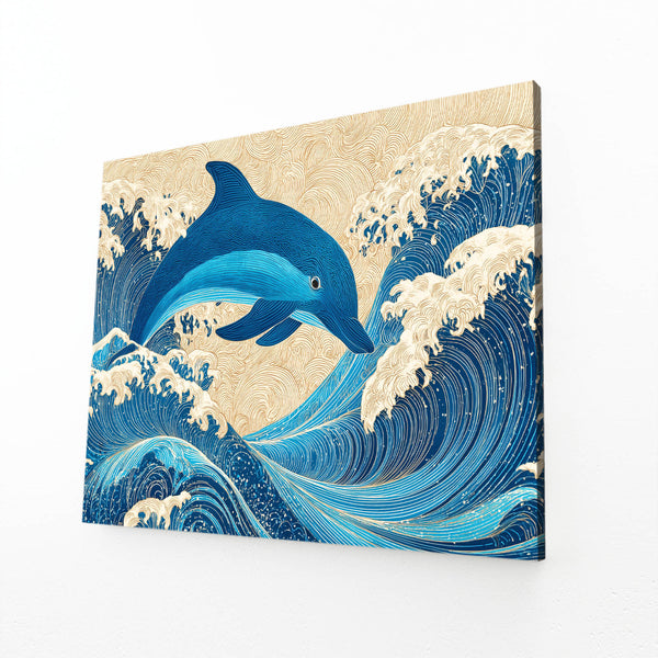 Dolphin Art Retro
