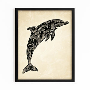 Dolphin Art Vintage