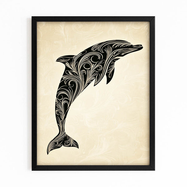Dolphin Art Vintage