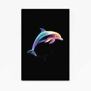 Dolphin Wall Art Black