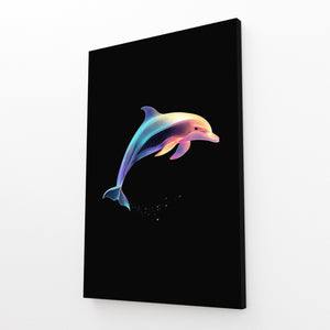 Dolphin Wall Art Black