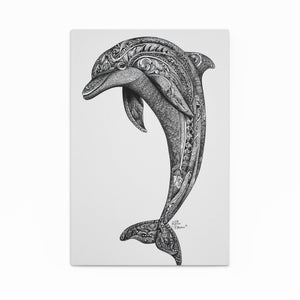 Dolphin Wall Art Grey