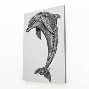 Dolphin Wall Art Grey
