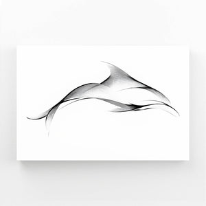 Dolphin Wall Art Line Art