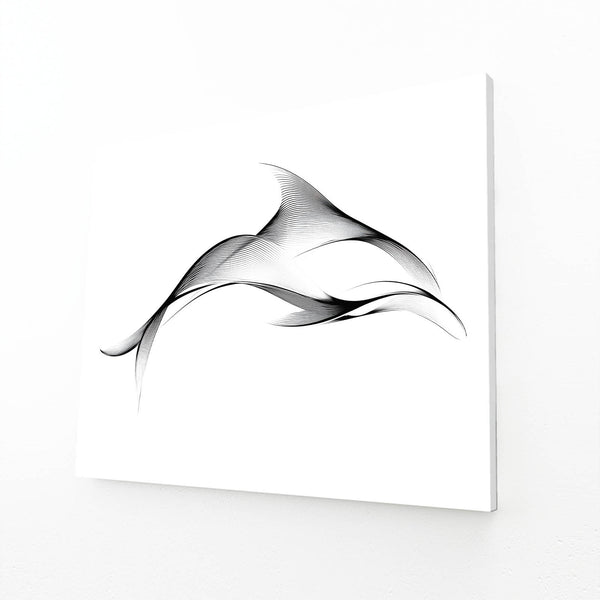 Dolphin Wall Art Line Art