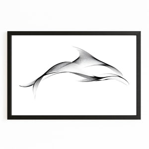 Dolphin Wall Art Line Art