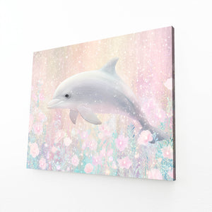 Dolphin Wall Art Pink