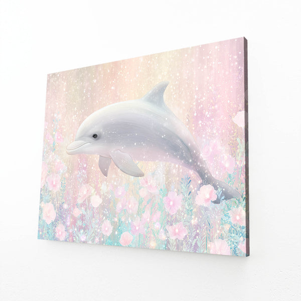 Dolphin Wall Art Pink