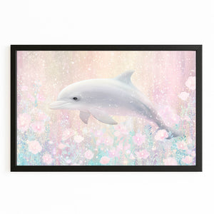 Dolphin Wall Art Pink