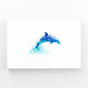 Dolphin Wall Art White