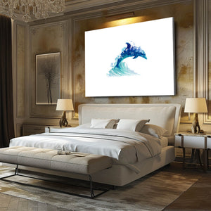 Dolphin Wall Art White