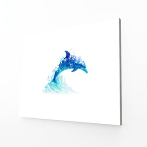 Dolphin Wall Art White
