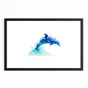 Dolphin Wall Art White