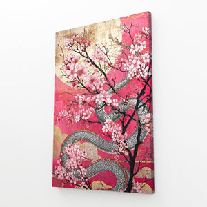 Dragon Cherry Blossom Wall Art