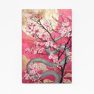 Dragon Cherry Blossom Wall Art