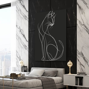 Drawing Cat Wall Art | MusaArtGallery™