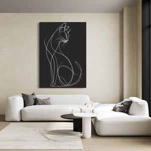Drawing Cat Wall Art | MusaArtGallery™