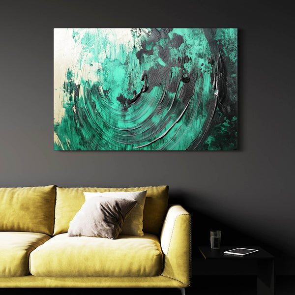 Eclipse Motion Green Abstract Art | MusaArtGallery™