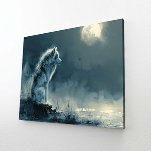 Eclipse Wolf Canvas Art  | MusaArtGallery™