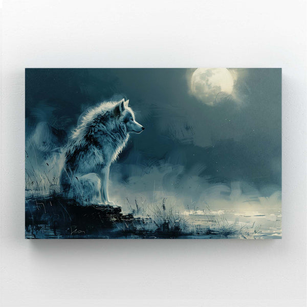 Eclipse Wolf Canvas Art  | MusaArtGallery™