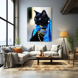 Egyptian Black Cat Art  | MusaArtGallery™